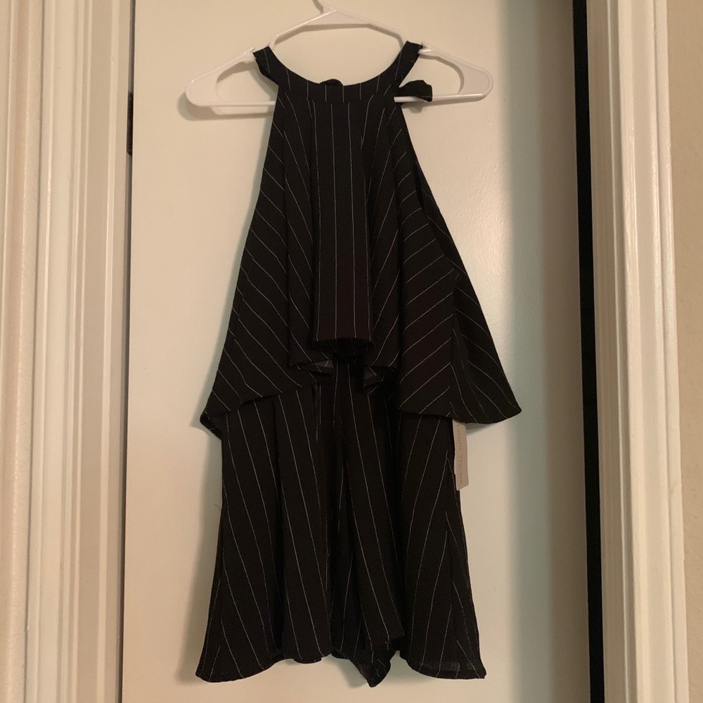 Brand new lizard thicket striped halterneck romper